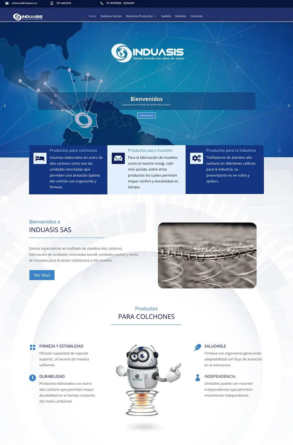diseño de paginas webresortes para colchones